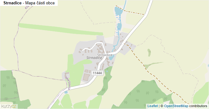 Strnadice - mapa části obce
