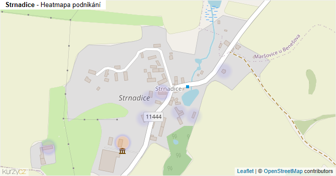 Strnadice - mapa podnikání