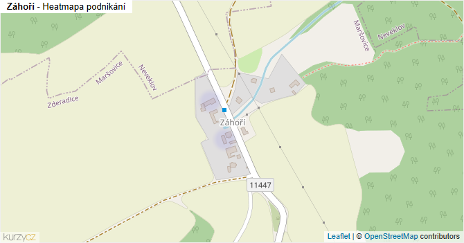 Záhoří - mapa podnikání
