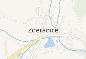 Zderadice v obci Maršovice - mapa části obce