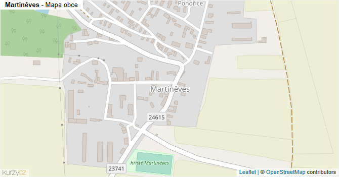 Martiněves - mapa obce