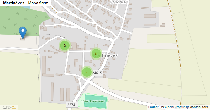 Martiněves - mapa firem