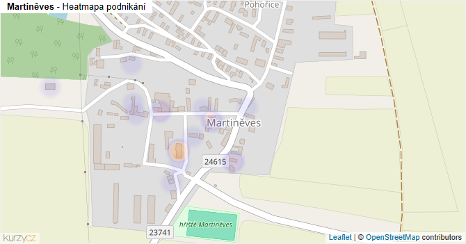 Martiněves - mapa podnikání
