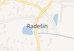 Radešín v obci Martiněves - mapa části obce
