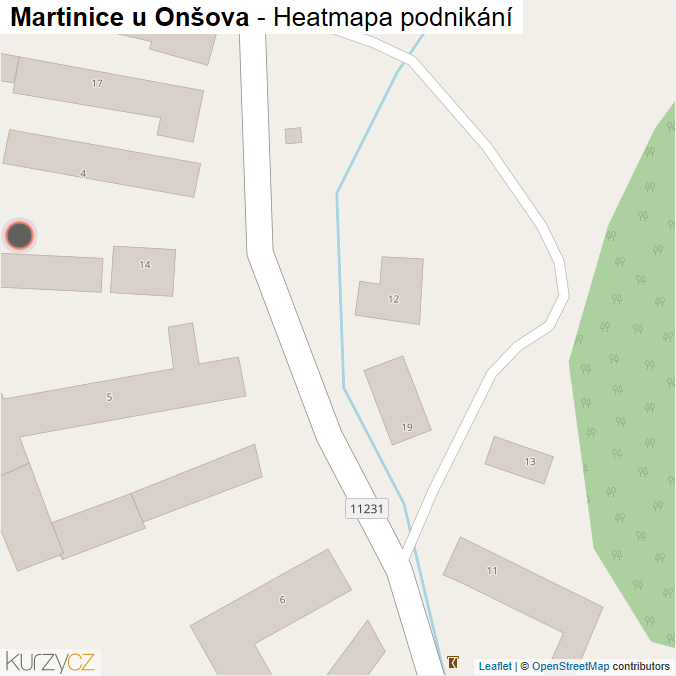 Mapa Martinice u Onšova - Firmy v obci.