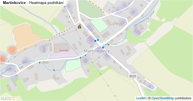 Martínkovice - mapa podnikání