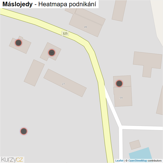 Mapa Máslojedy - Firmy v obci.