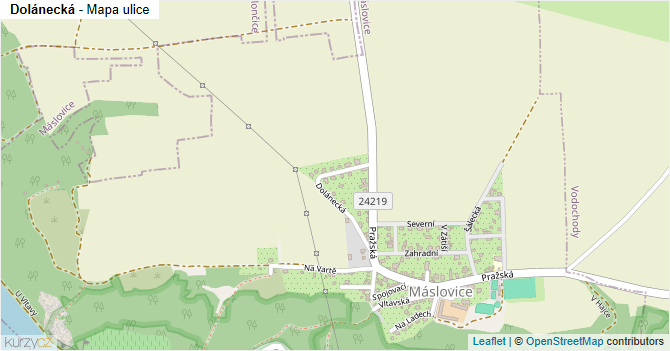 Dolánecká - mapa ulice