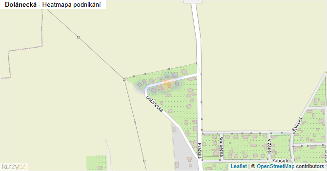 Dolánecká - mapa podnikání