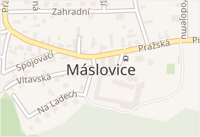 Máslovice v obci Máslovice - mapa části obce