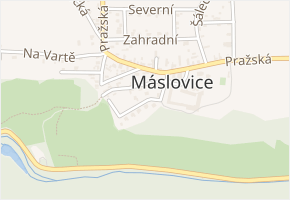 Na Ladech v obci Máslovice - mapa ulice