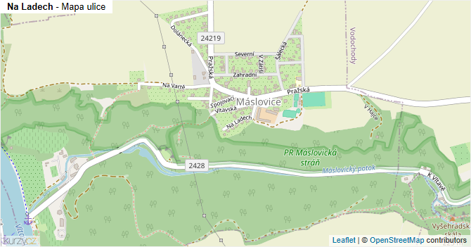 Na Ladech - mapa ulice