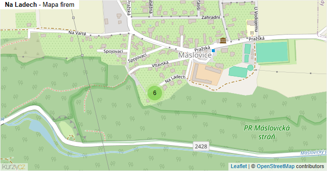 Na Ladech - mapa firem