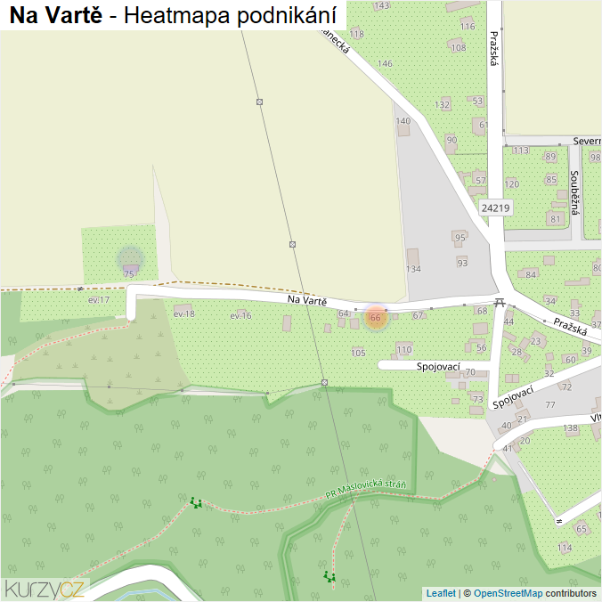 Mapa Na Vartě - Firmy v ulici.