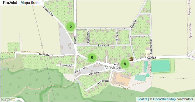 Pražská - mapa firem