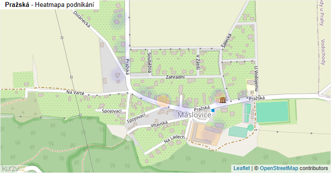 Pražská - mapa podnikání