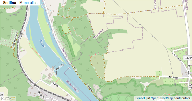 Sedlina - mapa ulice
