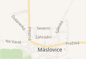 Severní v obci Máslovice - mapa ulice