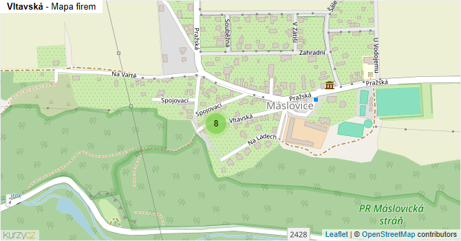 Vltavská - mapa firem