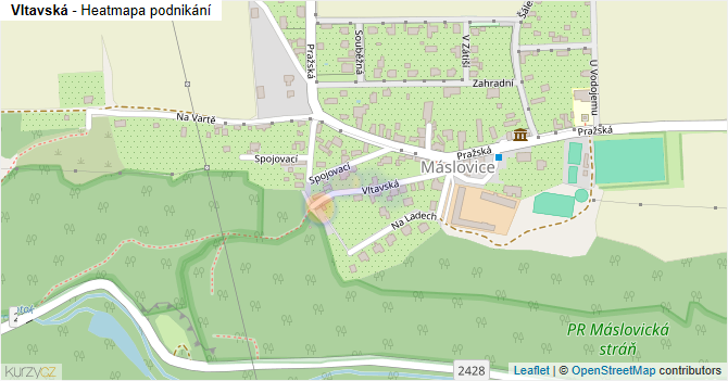 Vltavská - mapa podnikání