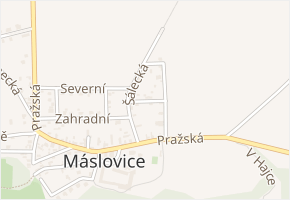 Za Vodojemem v obci Máslovice - mapa ulice