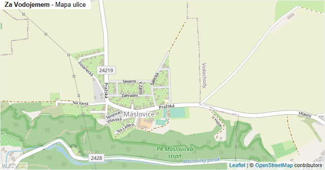 Za Vodojemem - mapa ulice