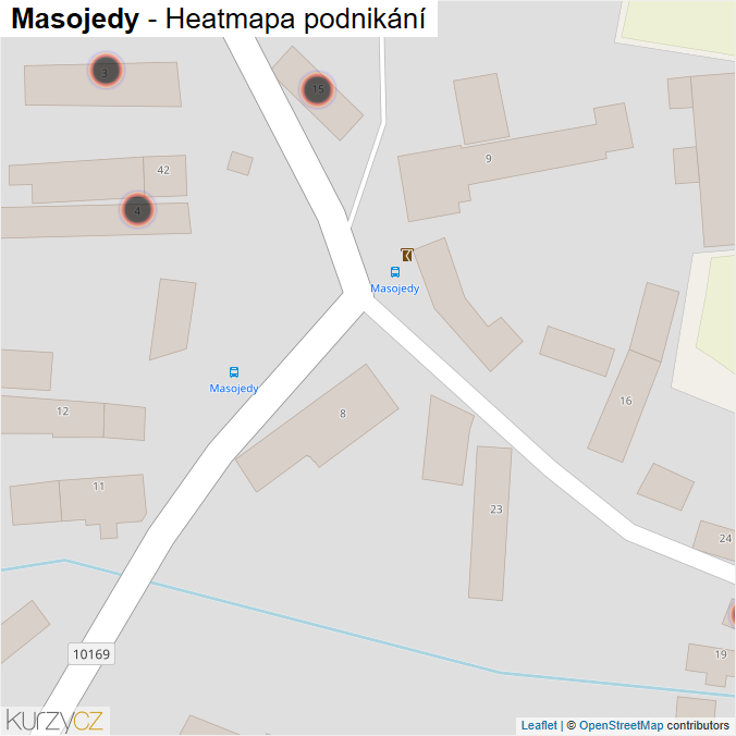 Mapa Masojedy - Firmy v obci.