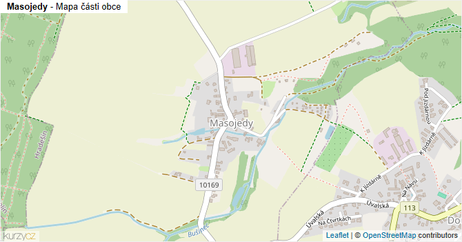 Masojedy - mapa části obce
