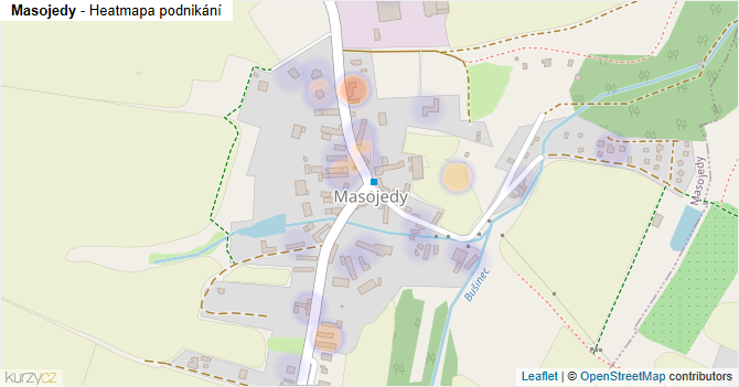 Masojedy - mapa podnikání