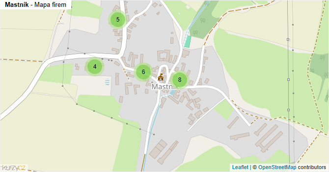 Mastník - mapa firem
