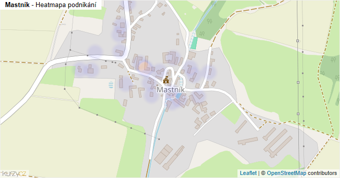 Mastník - mapa podnikání