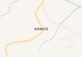Konice v obci Mašťov - mapa části obce