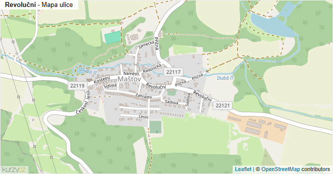 Revoluční - mapa ulice
