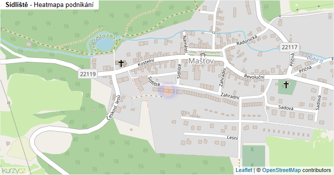 Sídliště - mapa podnikání