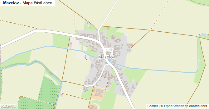 Mazelov - mapa části obce