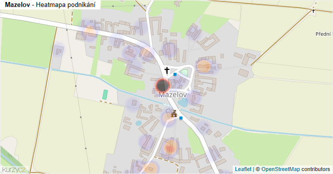 Mazelov - mapa podnikání