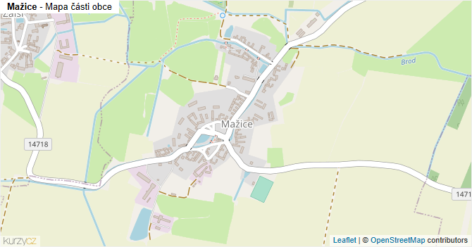 Mažice - mapa části obce