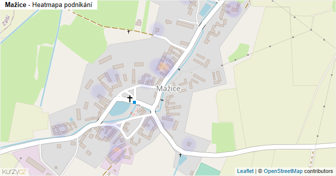 Mažice - mapa podnikání