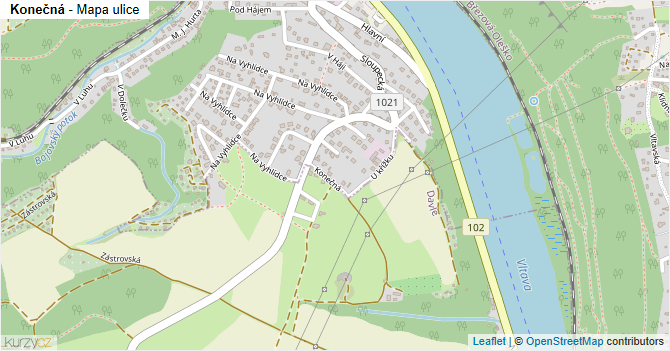 Konečná - mapa ulice