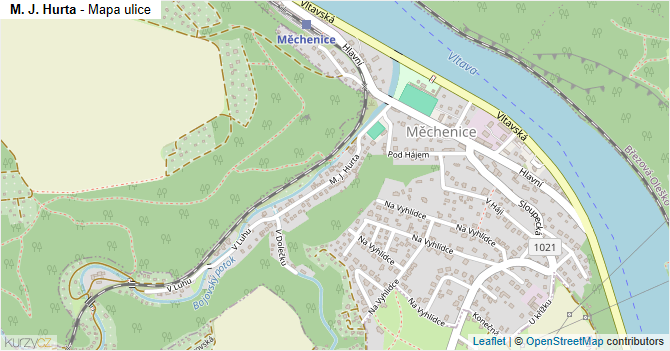 M. J. Hurta - mapa ulice