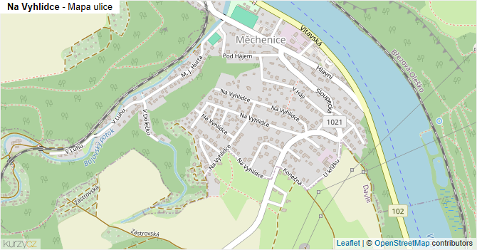 Na Vyhlídce - mapa ulice