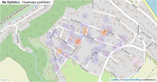 Na Vyhlídce - mapa podnikání