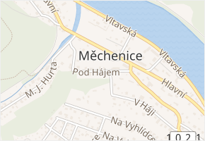 Pod Hájem v obci Měchenice - mapa ulice