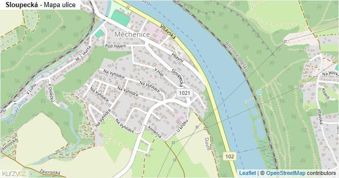 Sloupecká - mapa ulice