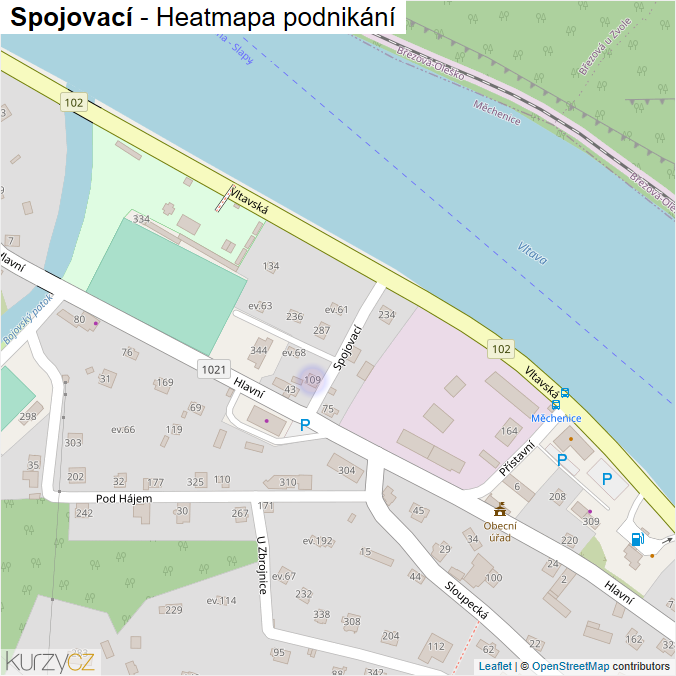 Mapa Spojovací - Firmy v ulici.