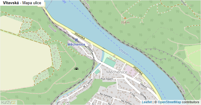 Vltavská - mapa ulice