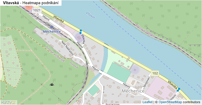Vltavská - mapa podnikání