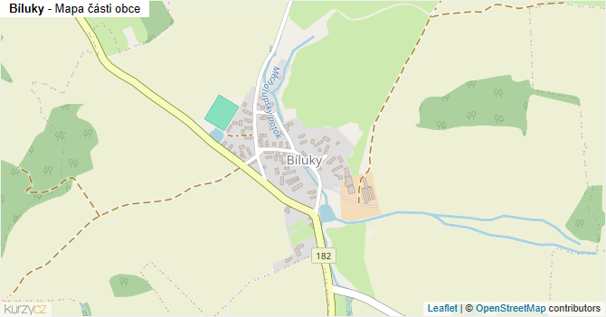 Bíluky - mapa části obce