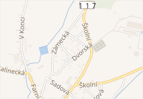 Dvorská v obci Měčín - mapa ulice