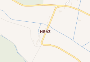 Hráz v obci Měčín - mapa části obce